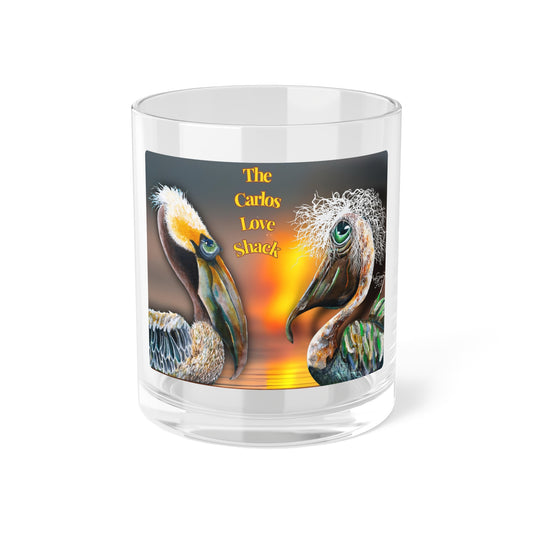Whimsical Pelican Glassware.  Personalized option.  Coastal Barware.  Beach Glassware - MarySissonArt