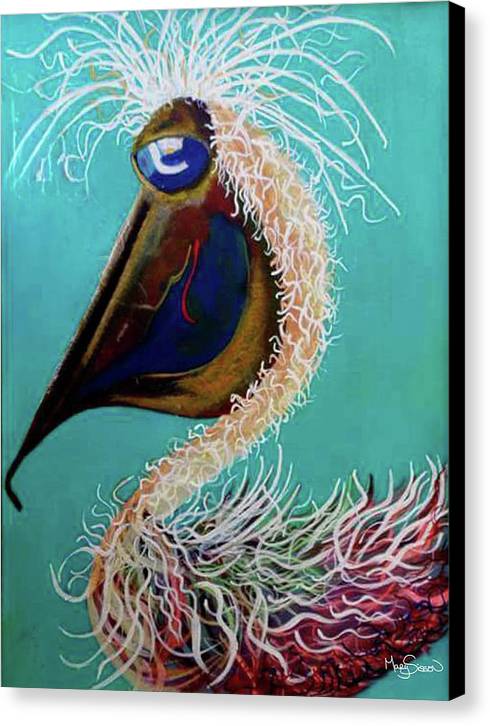 Whimsical Pelican-colorful beach art. - MarySissonArt