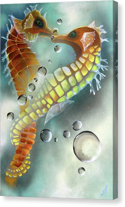 Seahorse Painting Print.  Large Coastal Painting.  Whimsical Seahorse.  BeachDecor - MarySissonArt